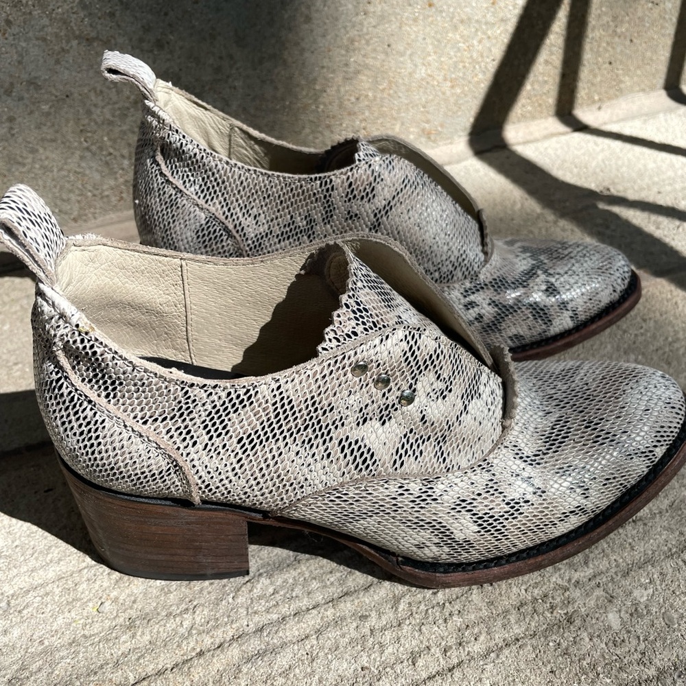 Freebird Snakeskin Booties